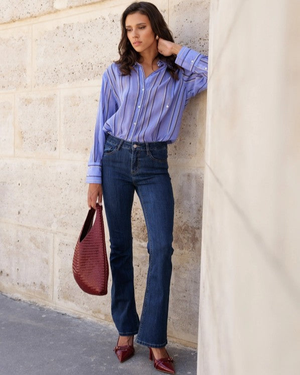 Emma flare jeans, dark blue