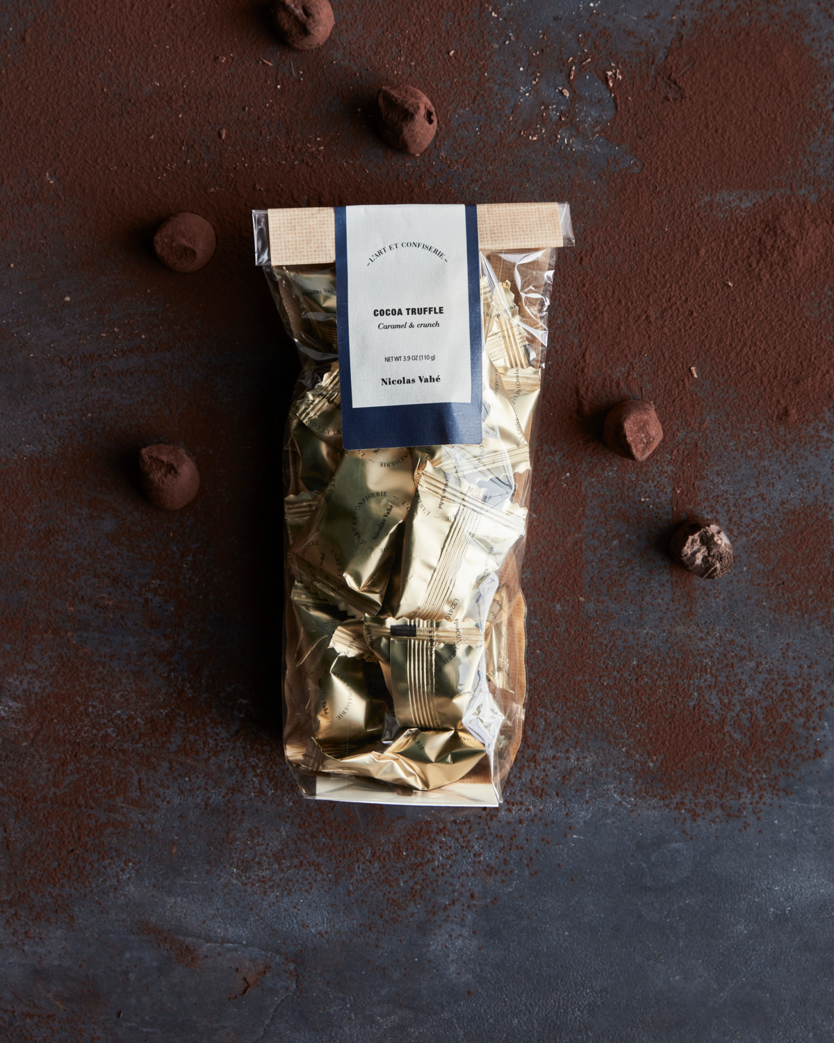 Kaakaotryffelit, karamelli-crunch, 110 g