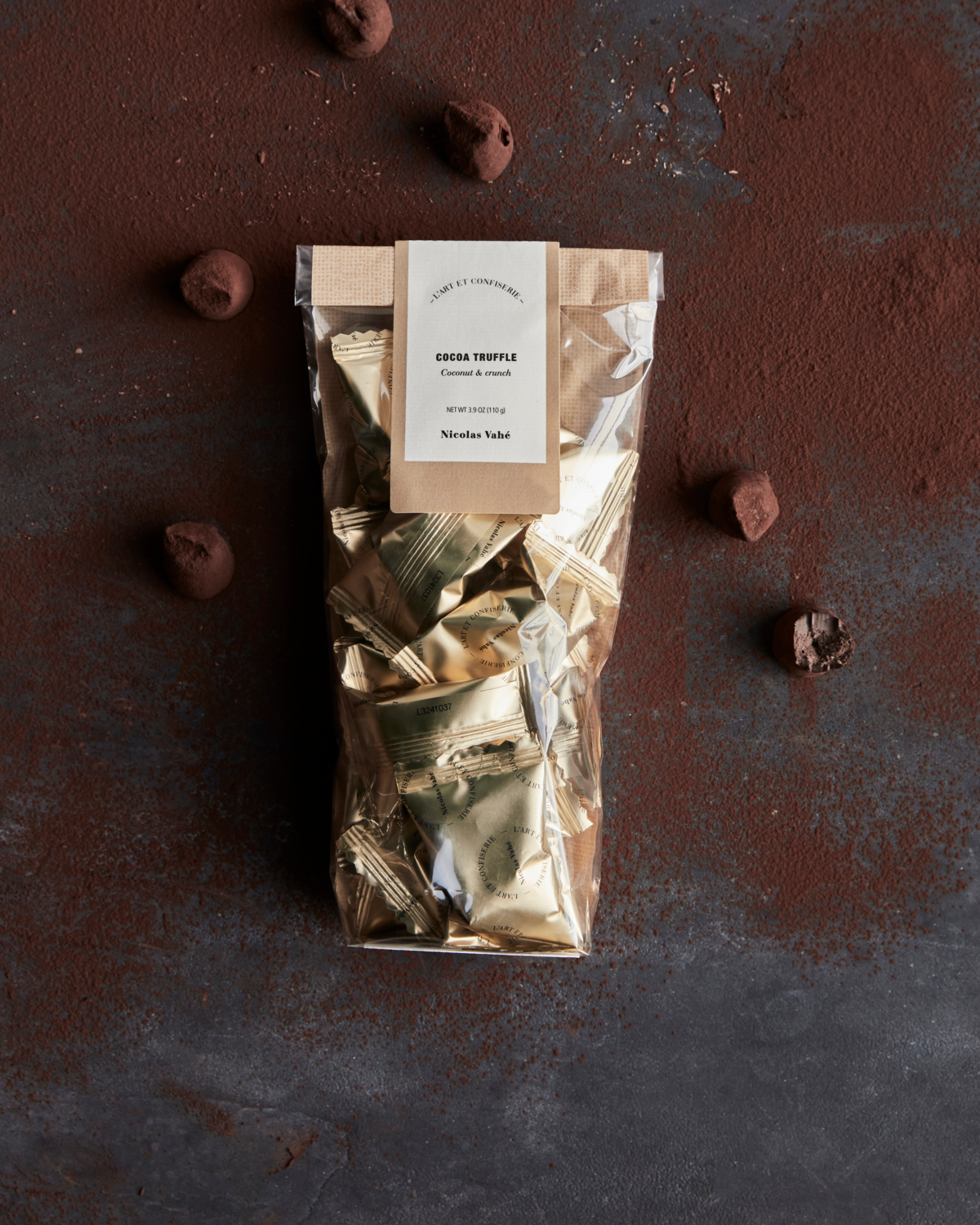 Kaakaotryffelit, kookos-crunch, 110 g