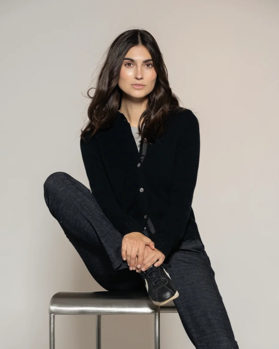 Cara wool Cardigan, black