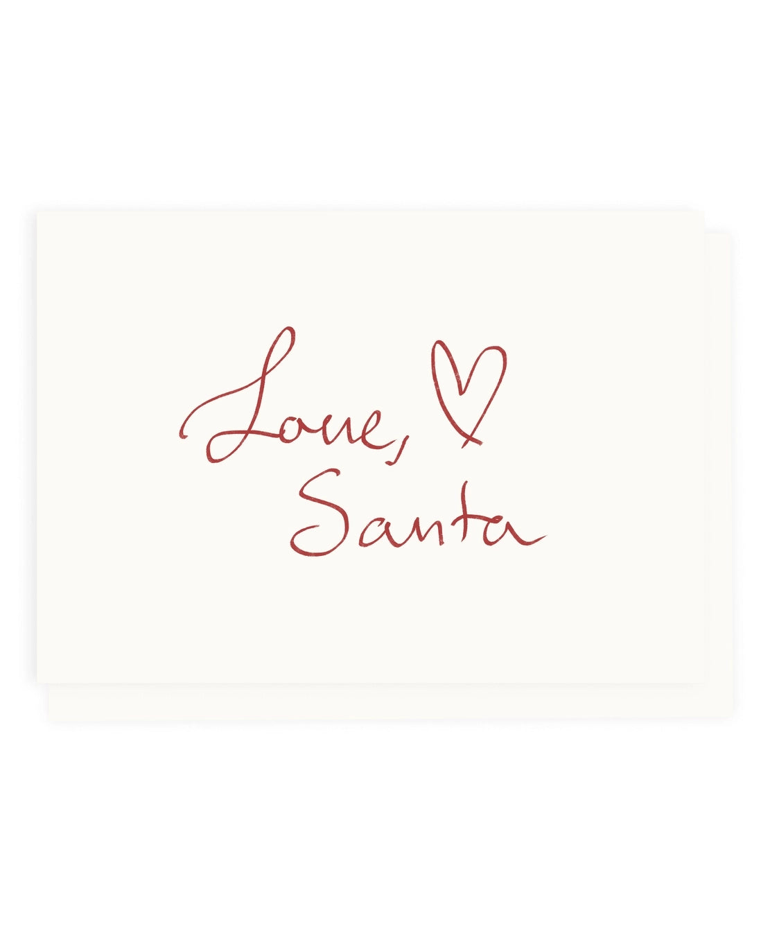 Folded Card 'Love, Santa'