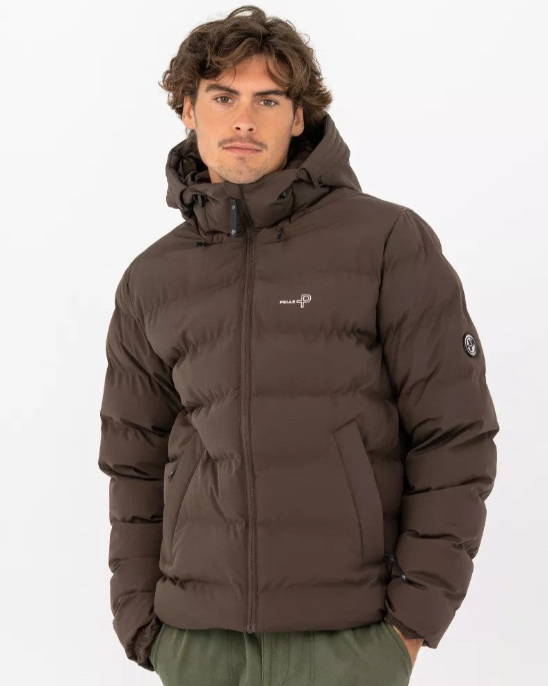 Commodus padded jacket, Carob Brown
