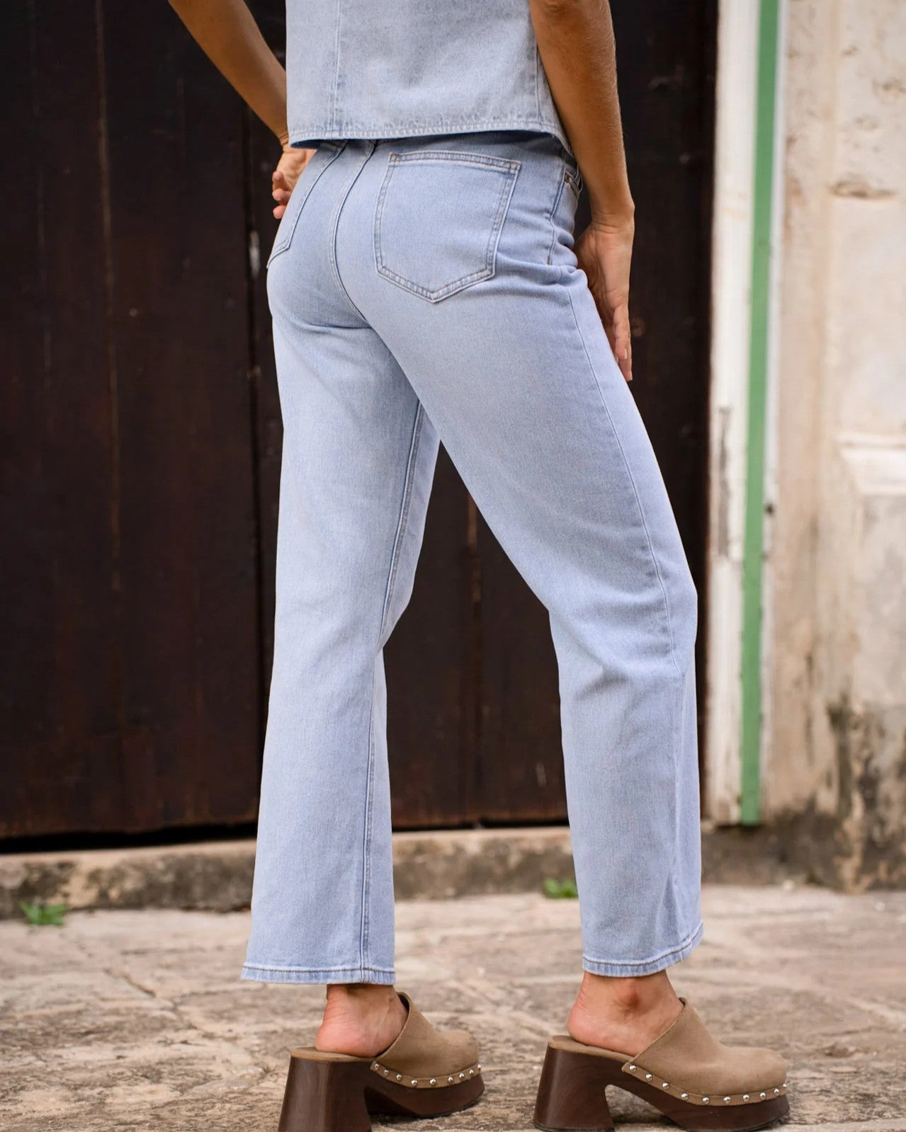 Solange Straight Jeans, clair