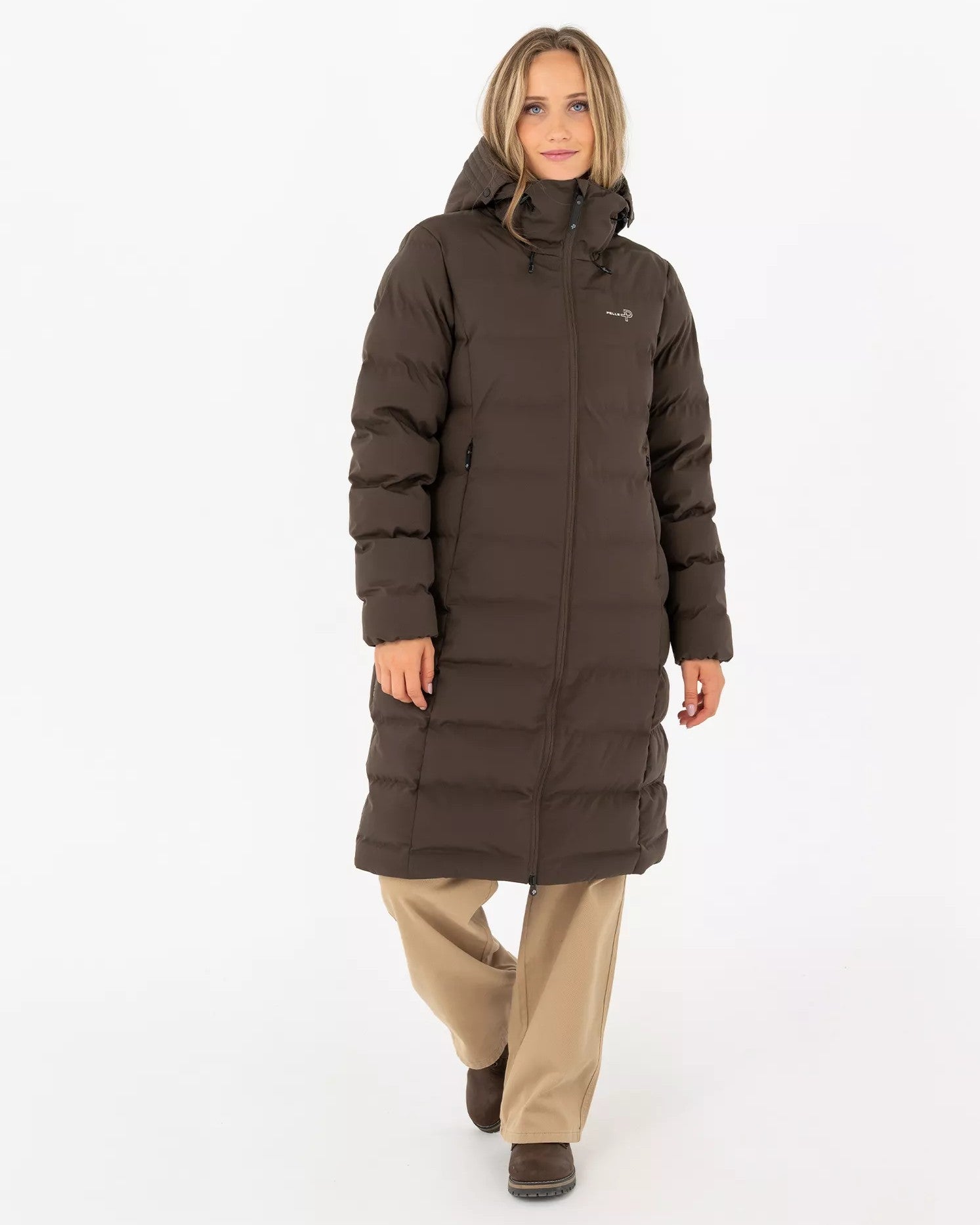 Commodus padded coat, carob Brown