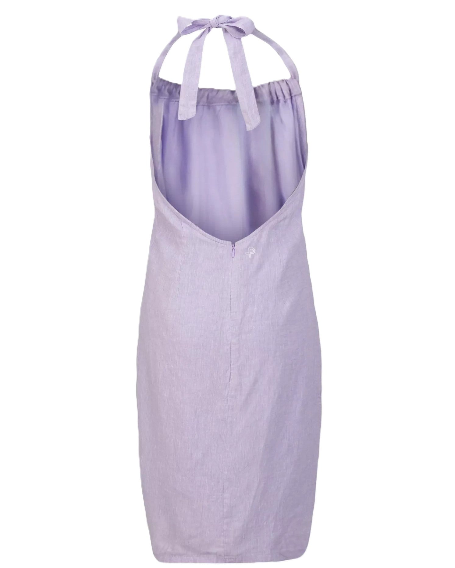 Linen halterneck dress lilac