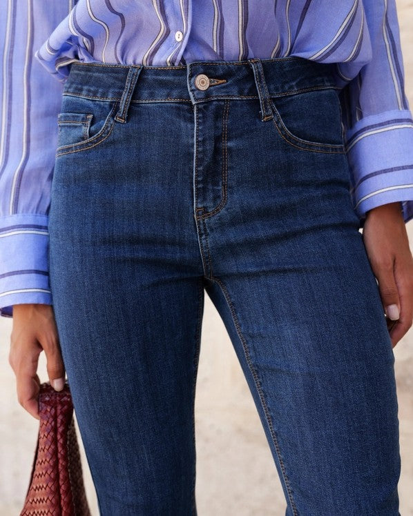 Emma flare jeans, dark blue