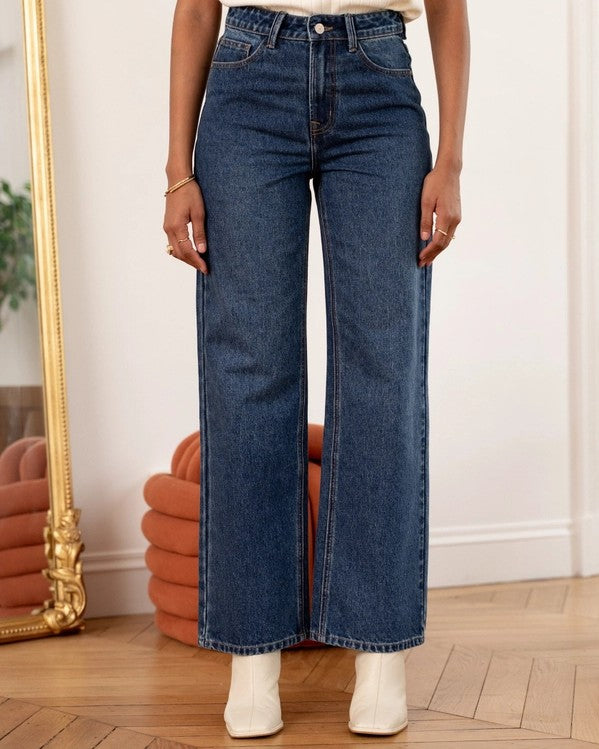 Raphael jean wide denim, foncé