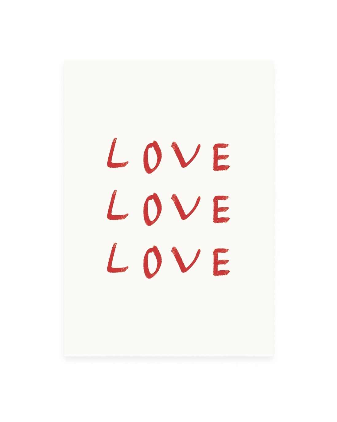 Postcard 'Love Love Love'