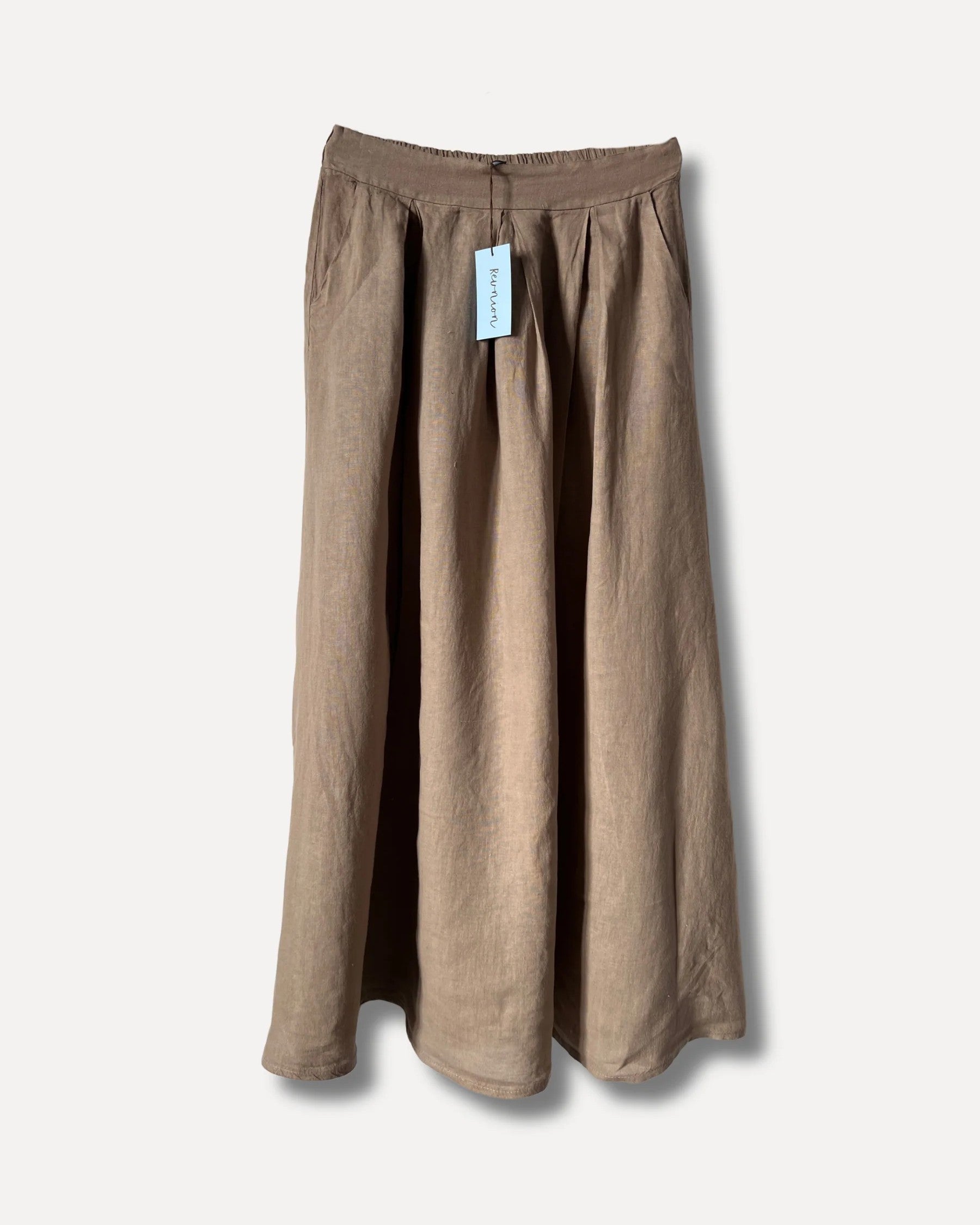 Polo play Linen Skirt, Camelo