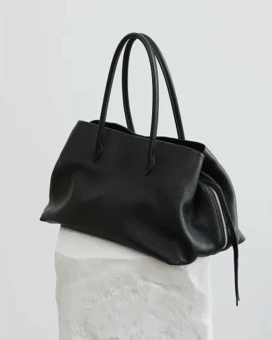 Leather Tote Bag, Black
