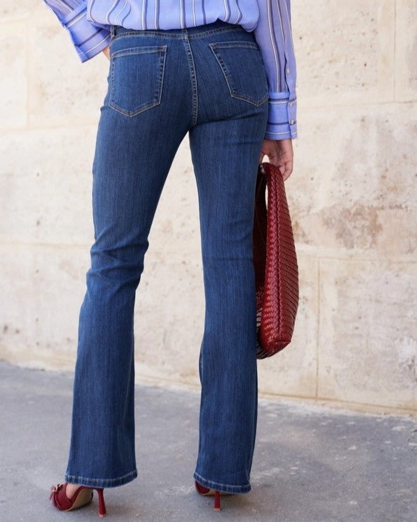 Emma flare jeans, dark blue
