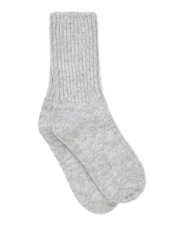 Boyfriend Socks - Light Grey Melange