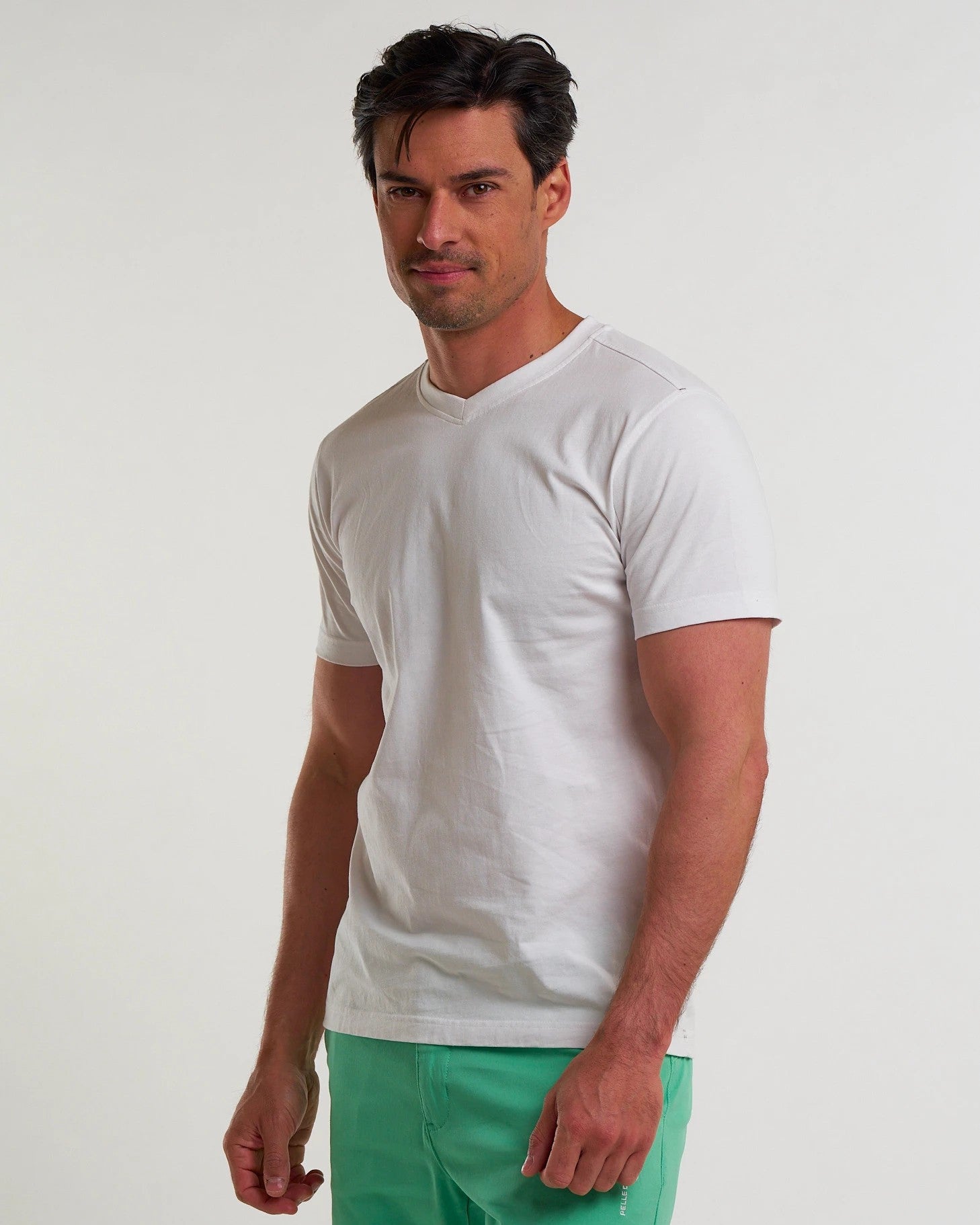 Crew V-tee, White