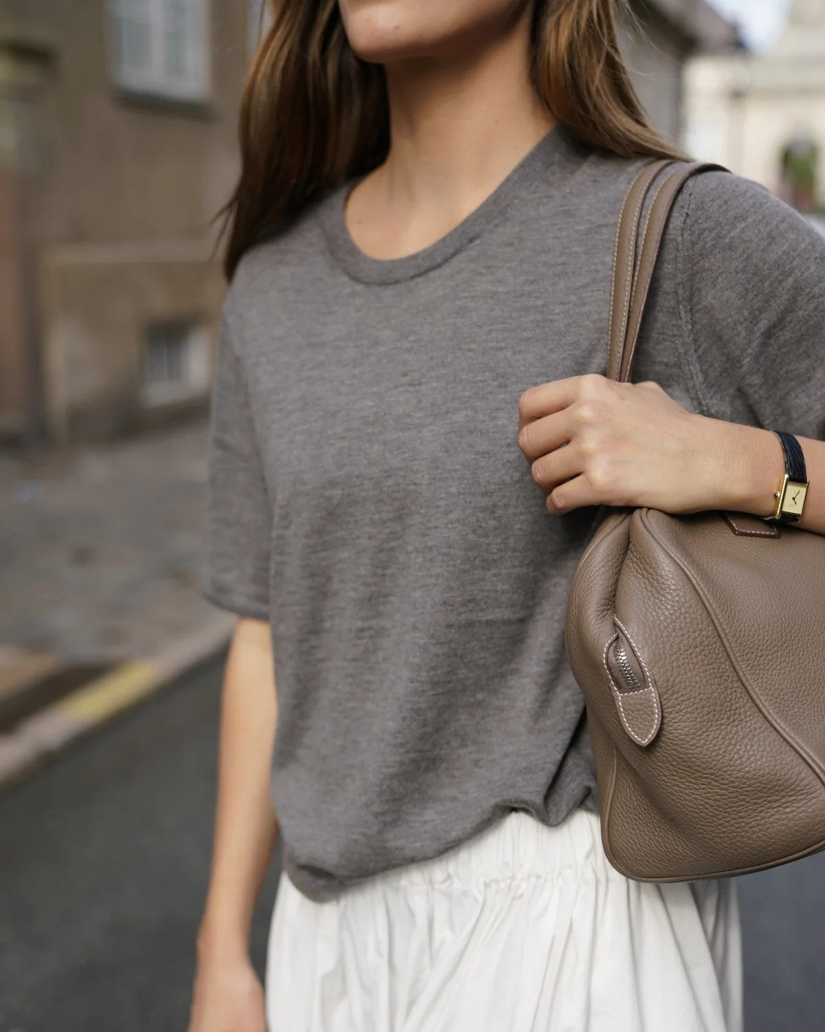 Fryd Light Merino Tee, Chocolate Melange