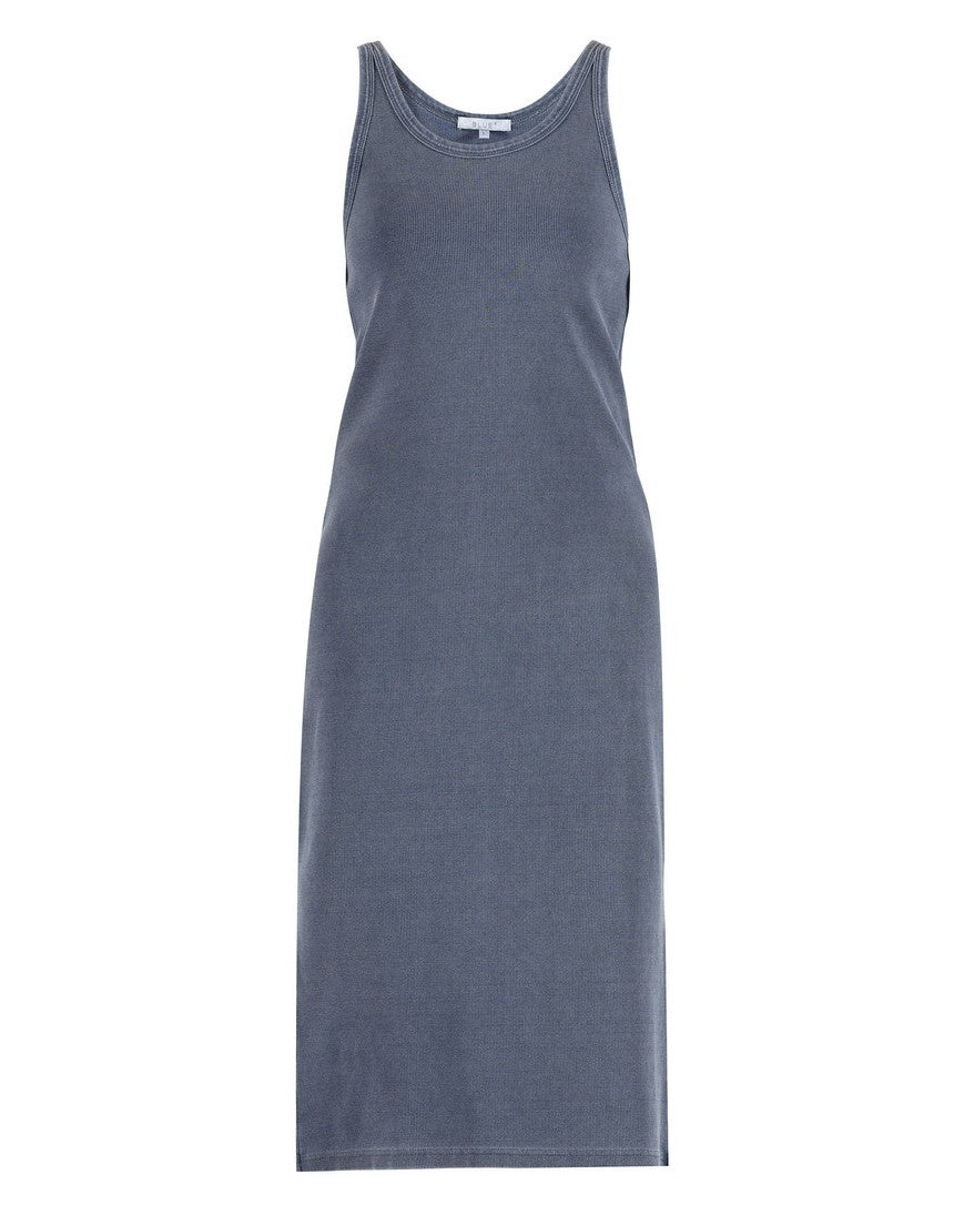 Liana denim rib Tank Dress, Denim blue