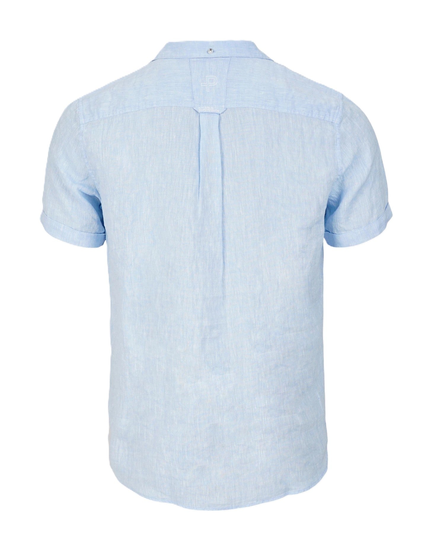 Linen polo, Tidal Blue Mélange