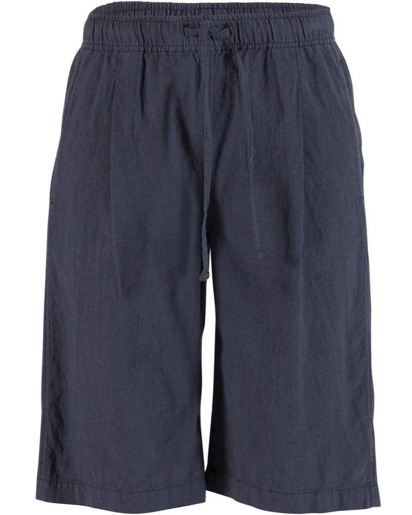 Lisamarie linen Bermudas - Dusty Navy