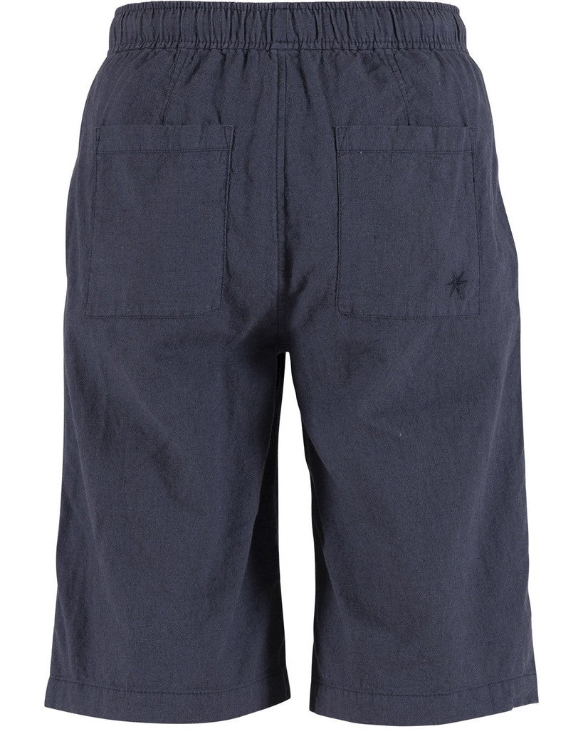 Lisamarie linen Bermudas - Dusty Navy