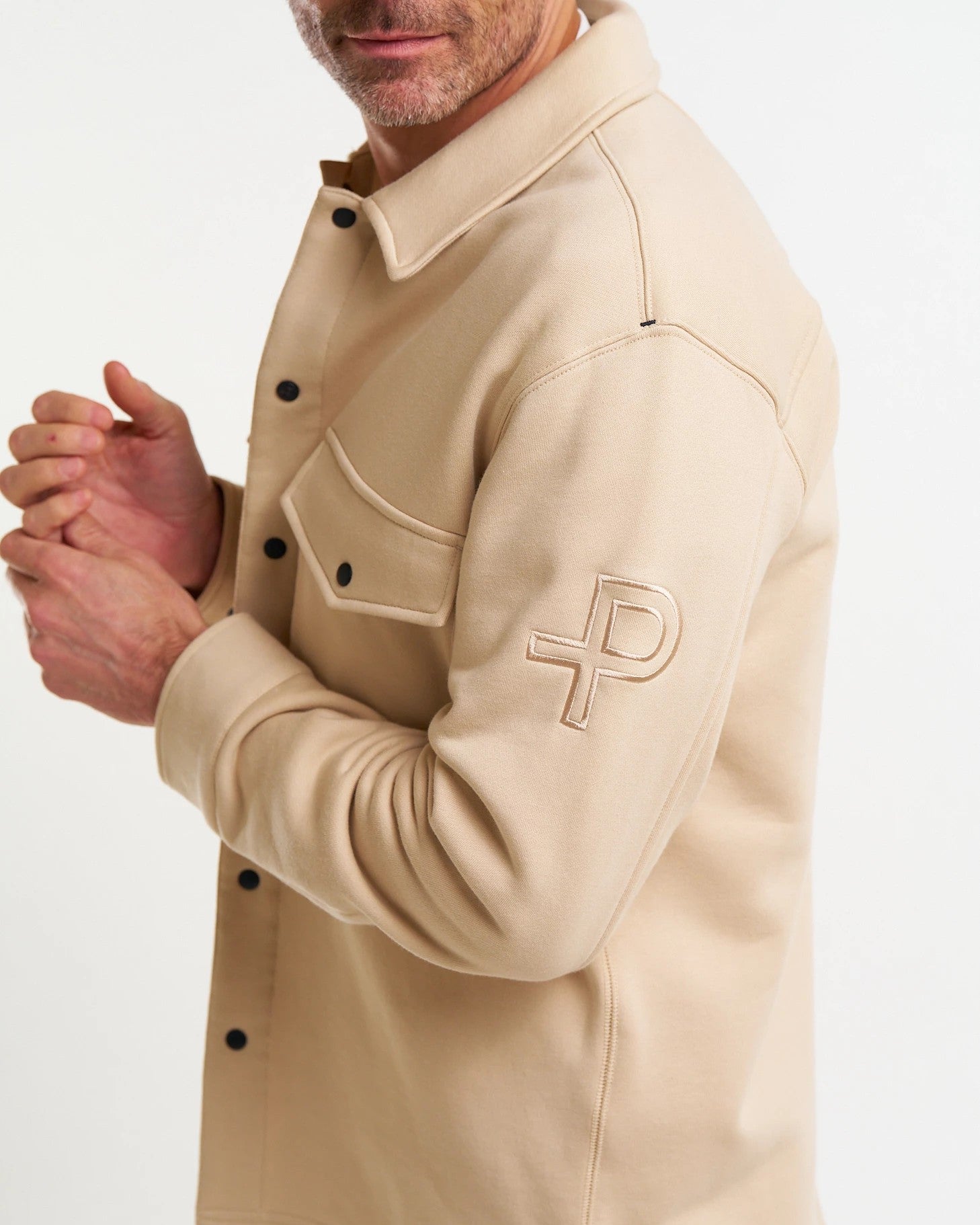 P overshirt, Beige Oak