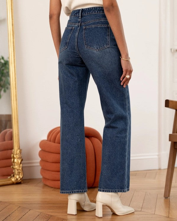 Raphael jean wide denim, foncé