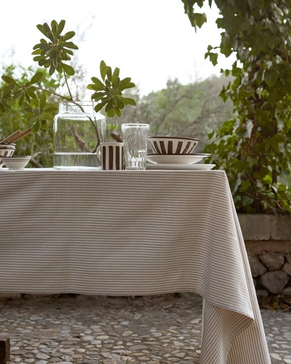 TABLECLOTH | RECYCLED COTTON | 140 X 300 CM STRAW